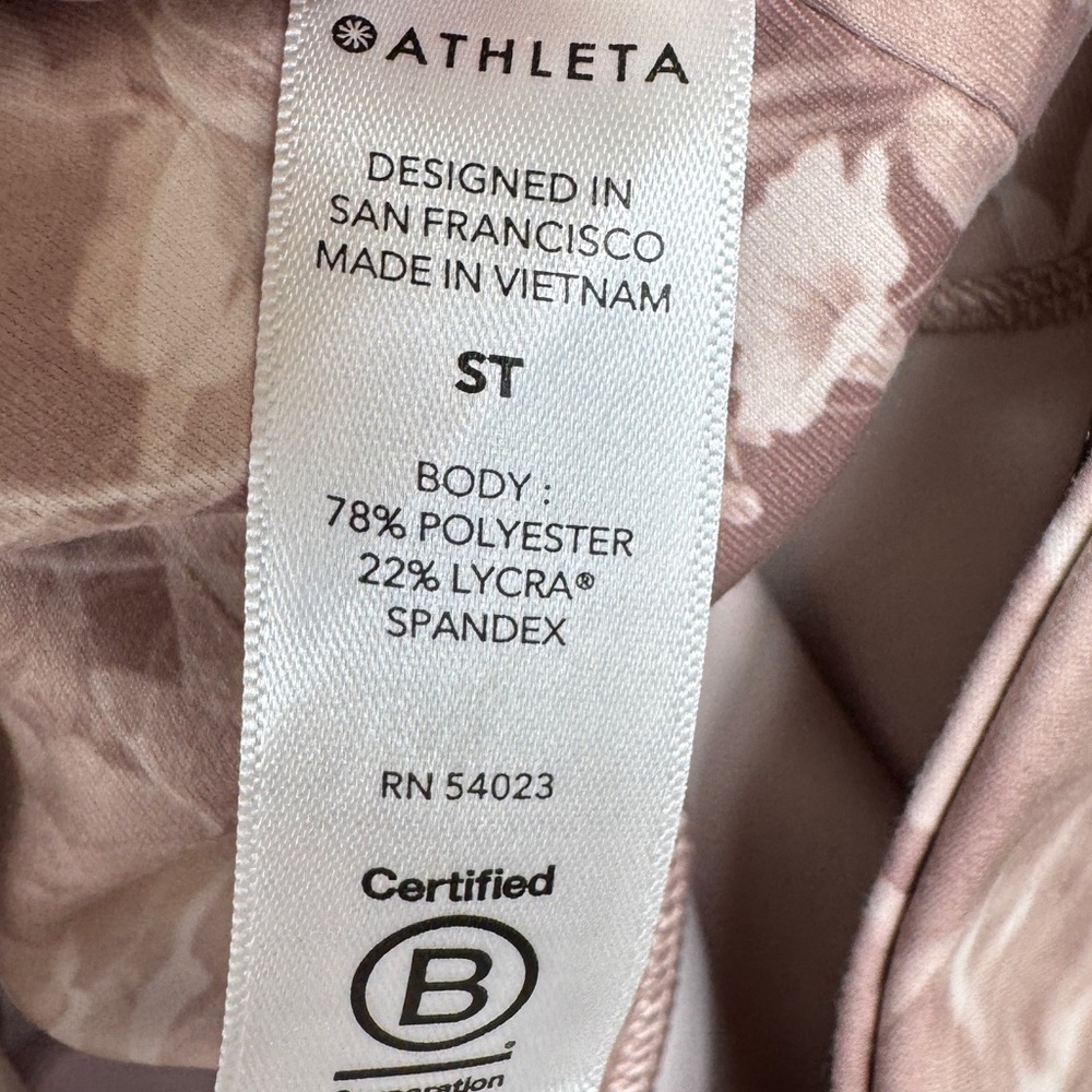 Athleta Elation Printed Tight, Antoinette Velvety Pink, Size ST - Picture 11 of 11